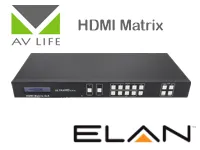 AV-Life – Matriz HDMI 4×4 e 8×8 – driver Nice Elan